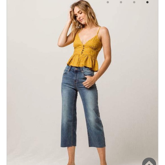 Tilly's Denim - Sky and Sparrow Wide Cropped Jeans Small